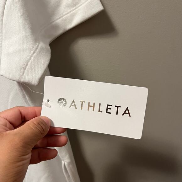 Athleta Sedona Sweatshirt‎ Dress Size Large White New - Picture 4 of 7